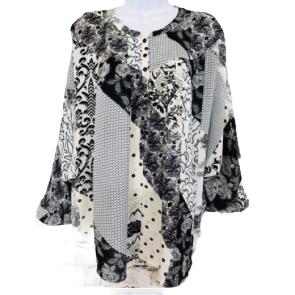 Anthropologie Maeve Liden mixed material Top - Picture 4 of 6